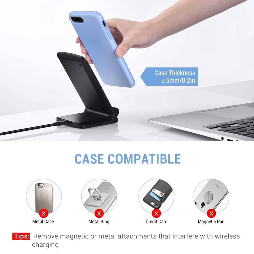 iPhone/Samsung QI Wireless Fast Charging Docking Stand
