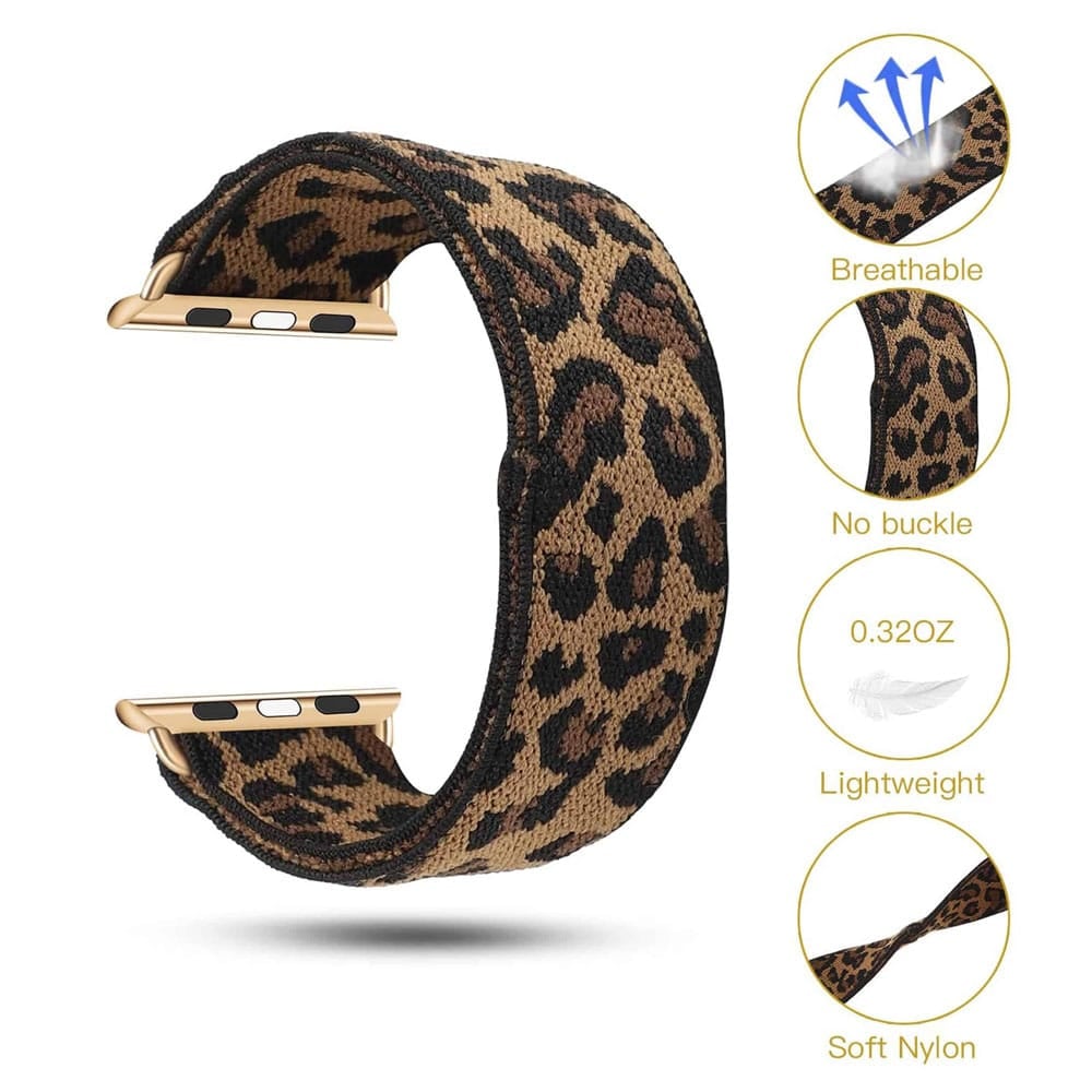 Nylon Strap for 42/44/45/49mm Apple Watch- Leopard