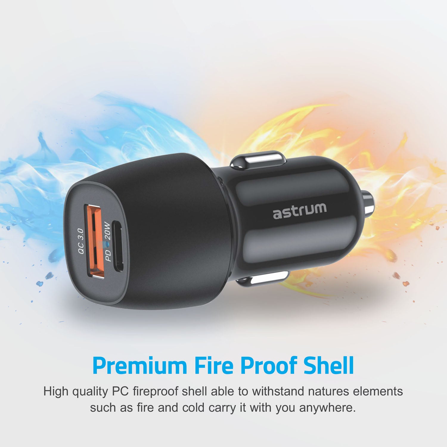 Pro Go PD20 20W USB-C PD 3A Dual USB Travel Car Charger