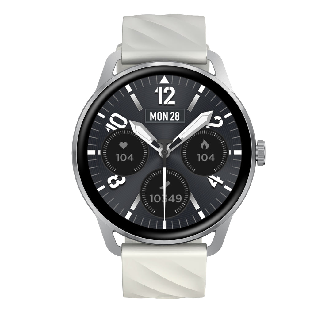 MT410 Smart Watch 1.39" HD IPX68 with BT Calls Sports HR BP BO - Silver