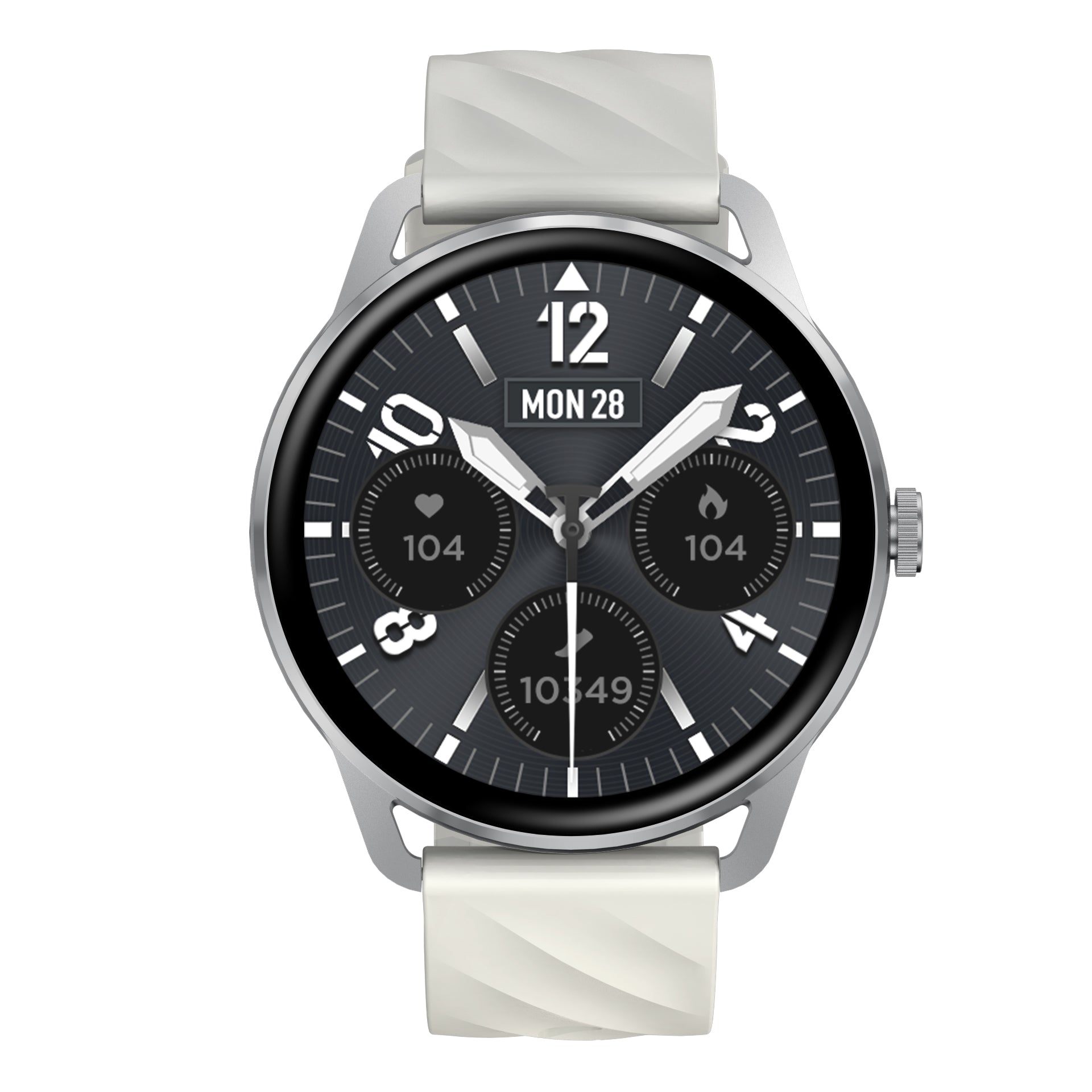 MT410 Smart Watch 1.39" HD IPX68 with BT Calls Sports HR BP BO - Silver