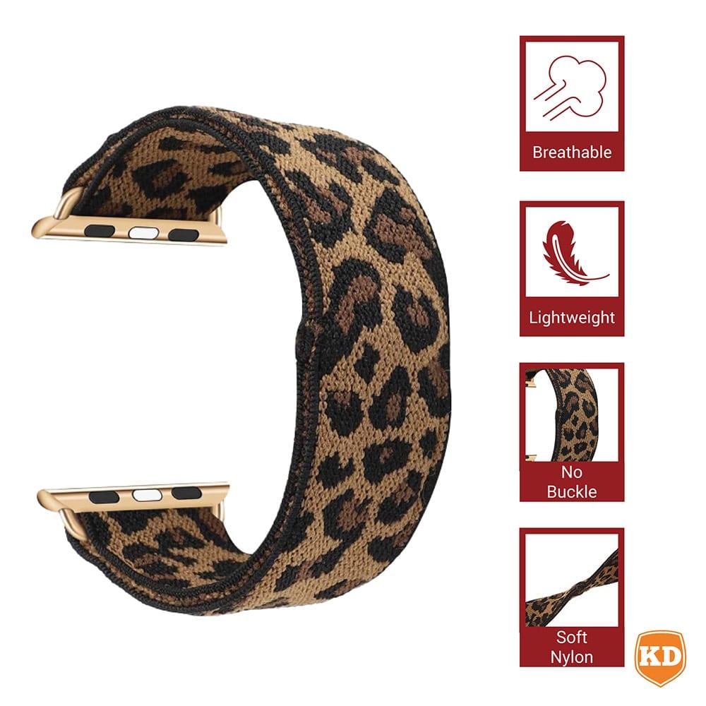 Nylon Strap for 42/44/45/49mm Apple Watch- Leopard