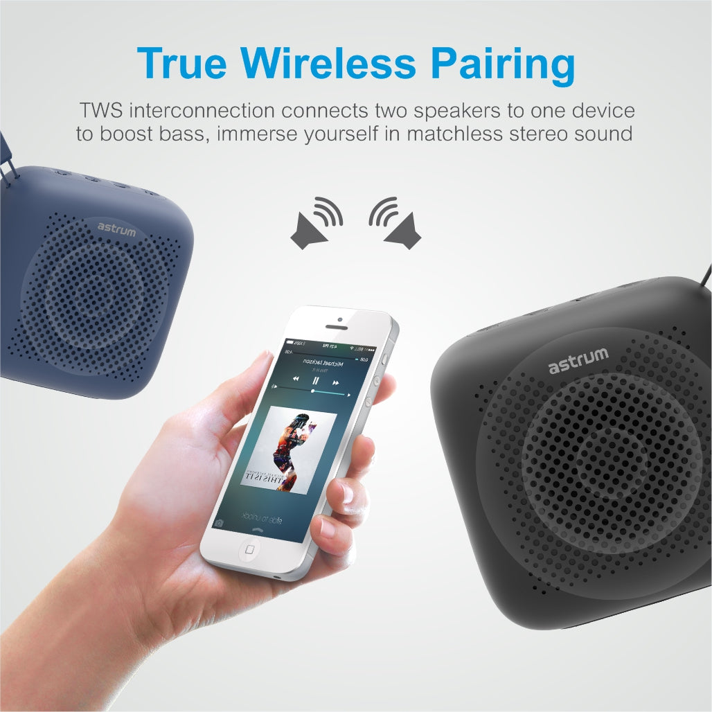 ST020 5W TWS True Wireless IPX5 Mini Portable Speaker - Blue