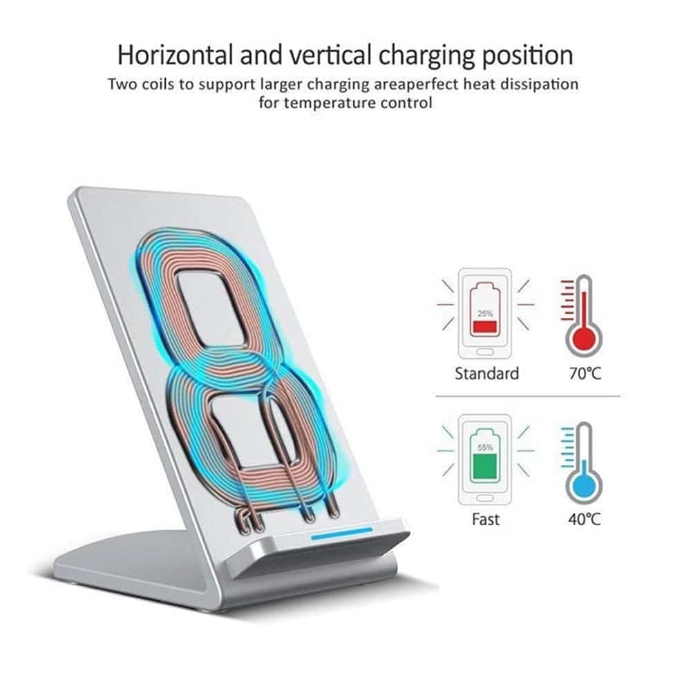 iPhone/Samsung QI Wireless Fast Charging Docking Stand