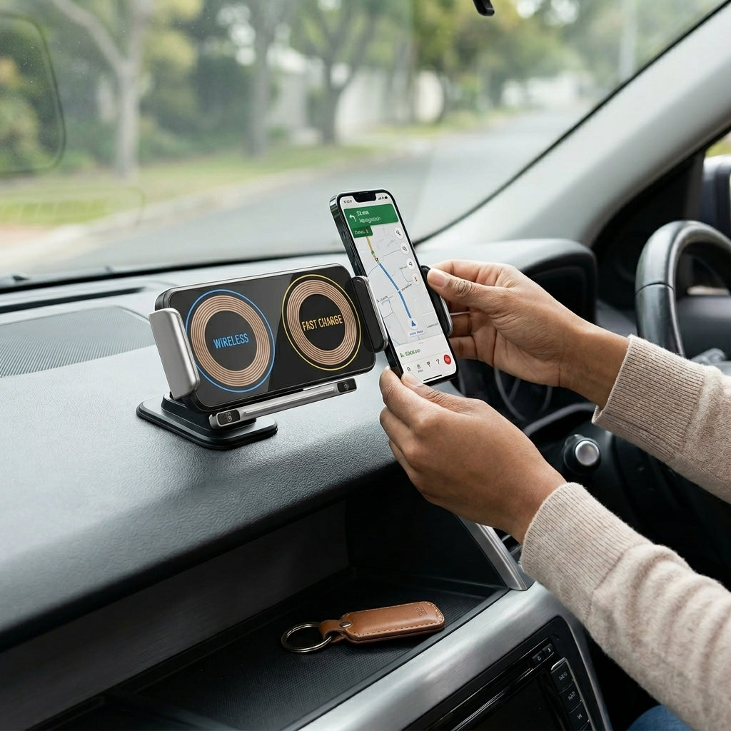 Electric Flexible Wireless Car Charger Mount