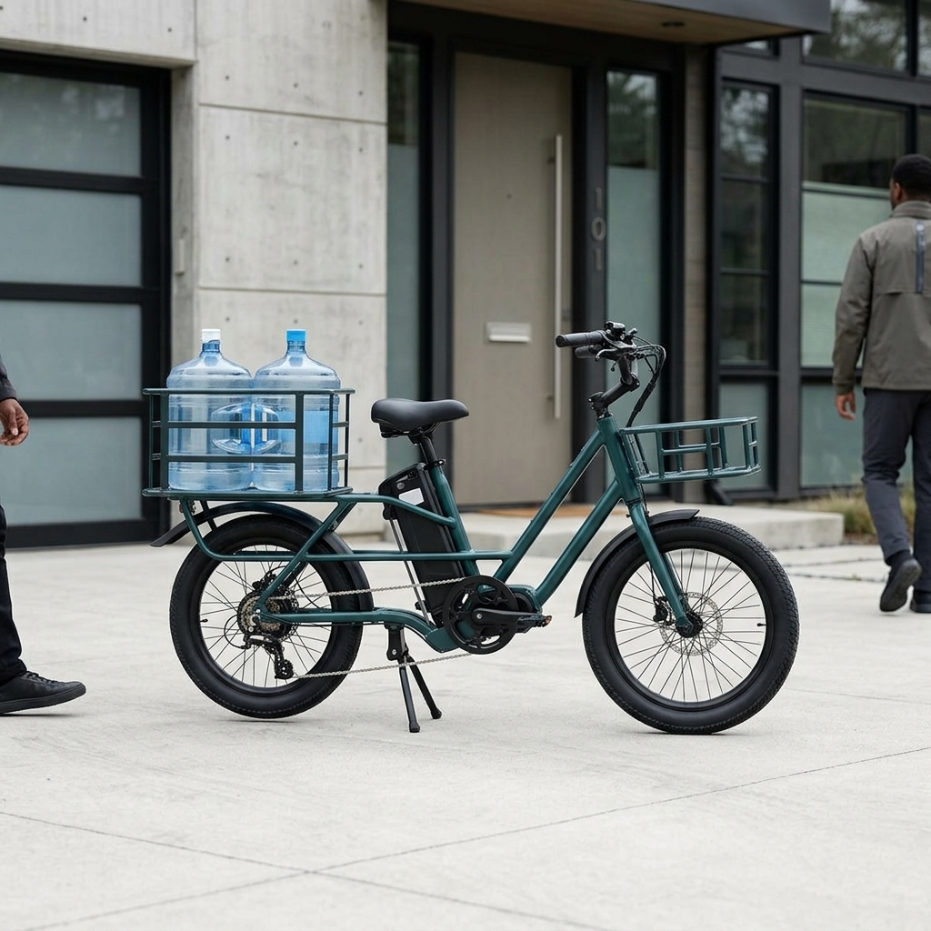 Electric Utility Bike with Front & Rear Carriers