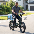 Electric Utility Bike with Front & Rear Carriers